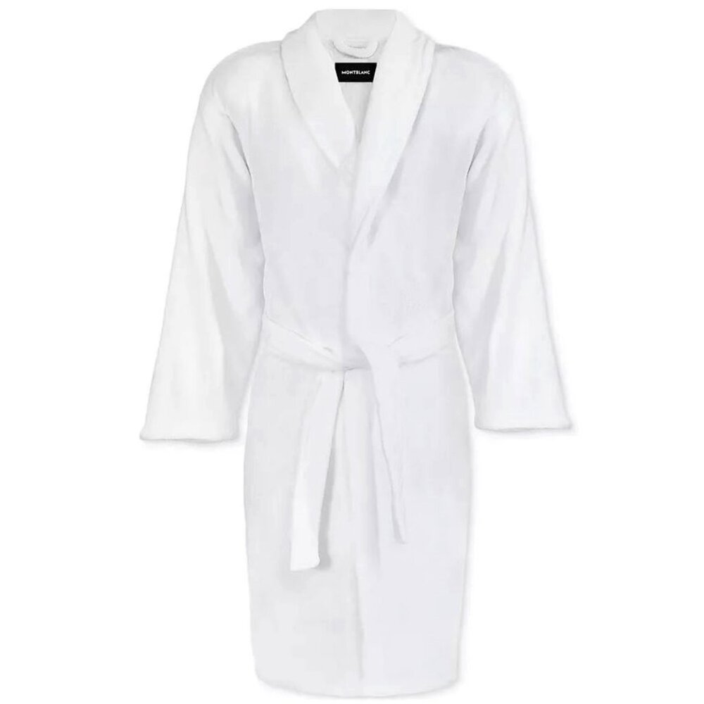 NIP MONTBLANC Unisex White Plush Robe, Limited Edition